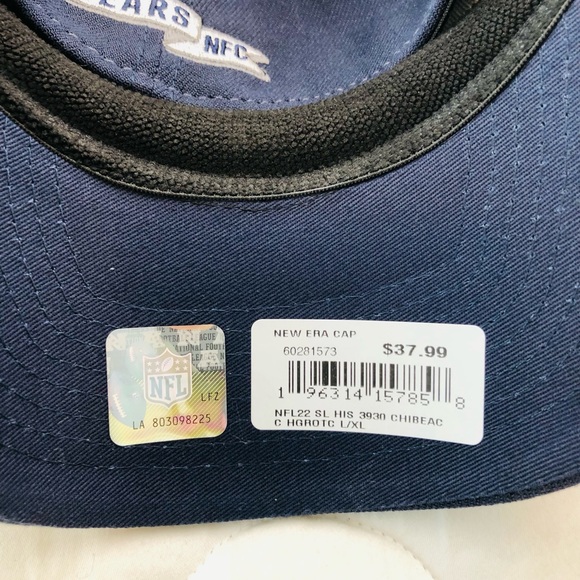 New Era 39Thirty NFL Chicago Bears On-Field Gray/Blue Caps SZ L/XL Flex fit hat - Picture 7 of 8